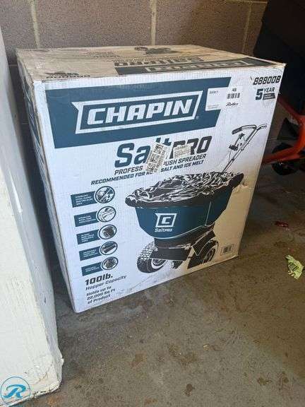 Chapin 88800B SaltPro Professional Push Spreader, 100lb Hopper Capacity