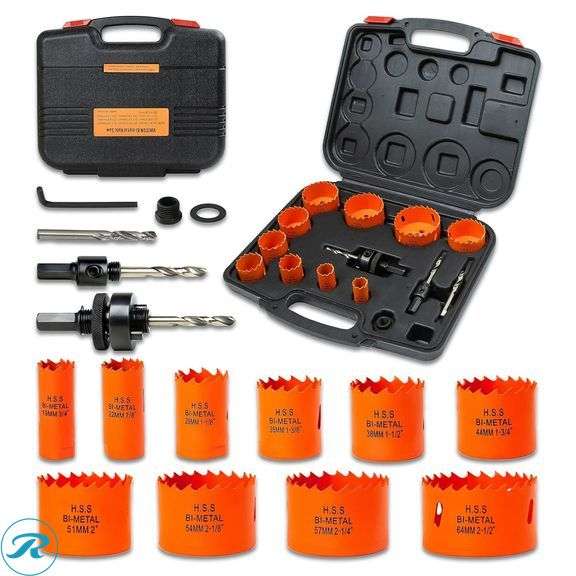 VIKITON Hole Saw Kit for Wood Metal Plastic, Bi-Metal Cutter Set, 10PCS - New