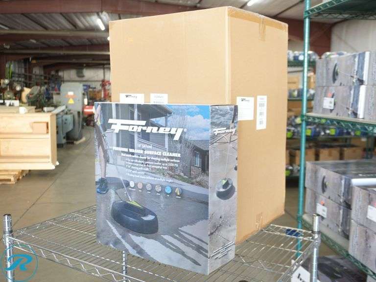 Box of Forney 75171 Dual Nozzle Pressure Washer Surface Cleaners, 16 Inch, 5-ct
