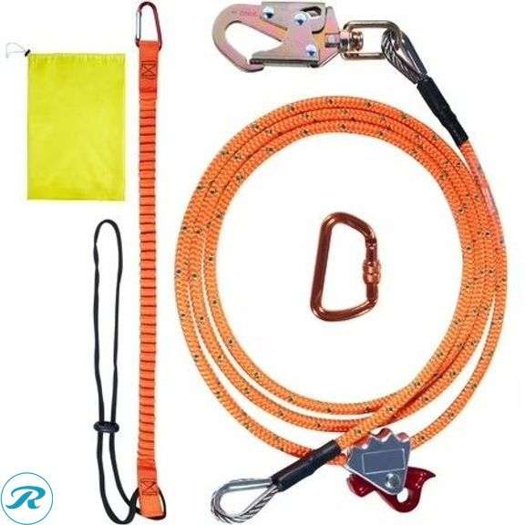 VEVOR Steel Core Flipline, 1/2" X 8' Arborist Flipline with Steel Snap Hook ROPE-T-8 - New
