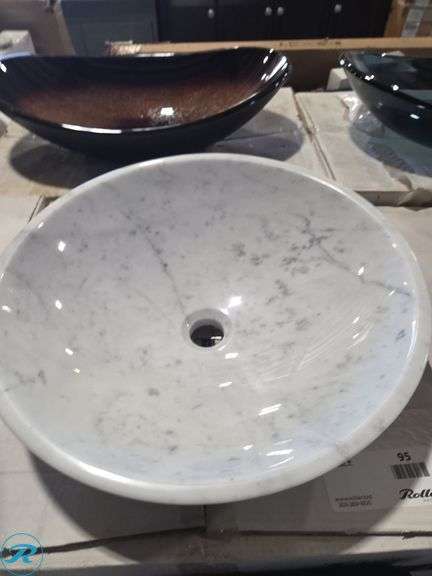 Novatto Vessel Sink - Solid Carrera Marble