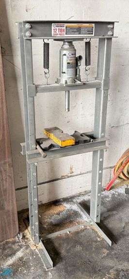 Central Machinery 33497 12 Ton Shop Press, Hydraulic, 24,000 lb Capacity