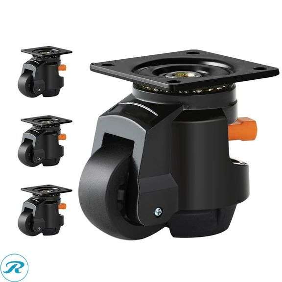 VEVOR Leveling Casters Set of 4, 2200 Lb Total Load, 2.5" Swivel Wheels - New