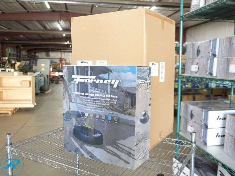 Box of Forney 75171 Dual Nozzle Pressure Washer Surface Cleaners, 16 Inch, 5-ct