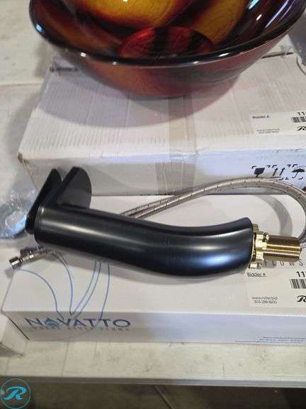 Novatto Vessel Faucet Set w/ Drain and Mounting Ring - ORB