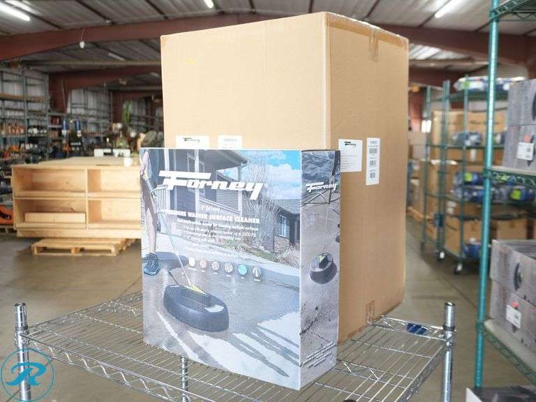 Box of Forney 75171 Dual Nozzle Pressure Washer Surface Cleaners, 16 Inch, 5-ct