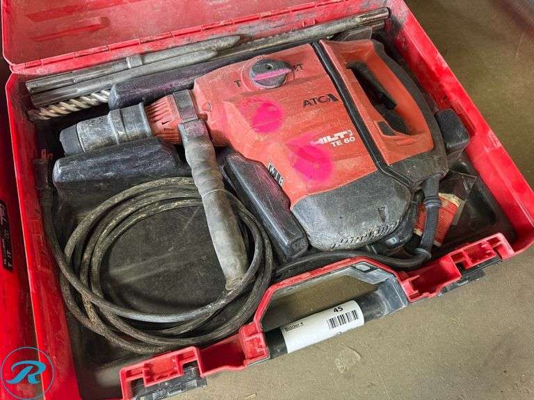 Hilti TE 60 Rotary Hammer Drill With Case And Accessories