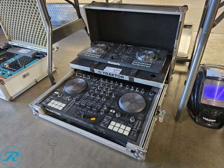 Numark Mixtrack Pro 3 DJ Controller and Traktor Kontrol S4 DJ Controller in Case