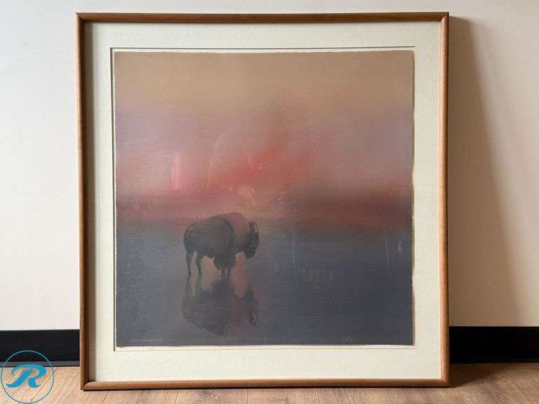 John Axton “Wyoming Surrender” Signed Limited Edition Lithograph, 1/75, 1981, Framed, 37" x 37.5"
