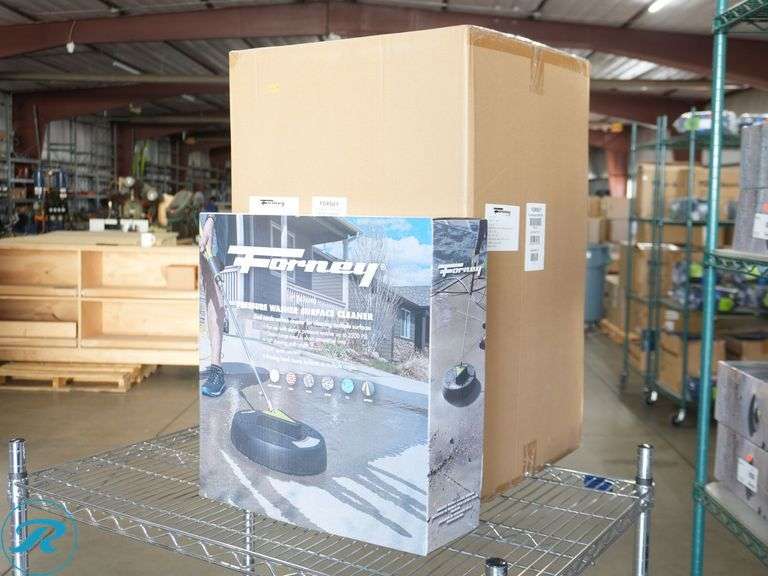 Box of Forney 75171 Dual Nozzle Pressure Washer Surface Cleaners, 16 Inch, 5-ct