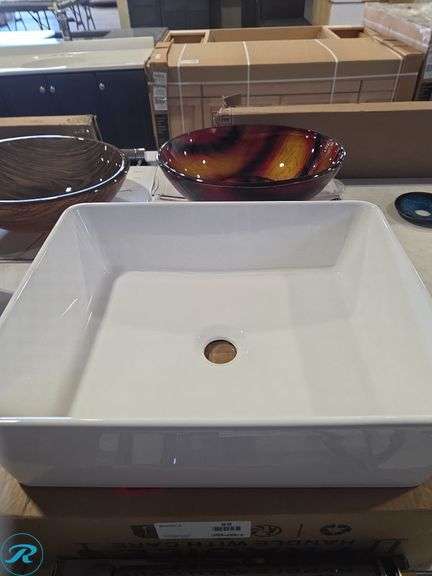 Kes MEAS56A45X21CM White Rectangular Vessel Sink