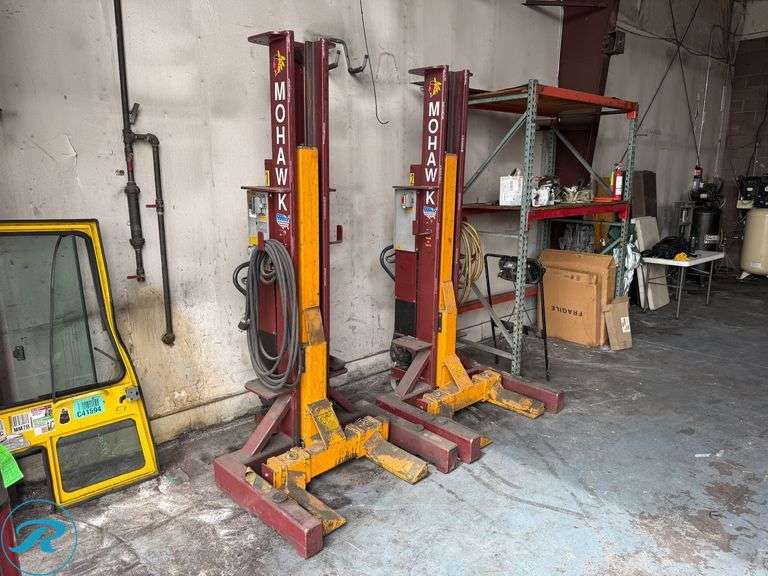 (2) Mohawk MP-18 Mobile Heavy Duty Vehicle Lifts, 480V 3 Phase, 18,000 Lbs. Capacity
