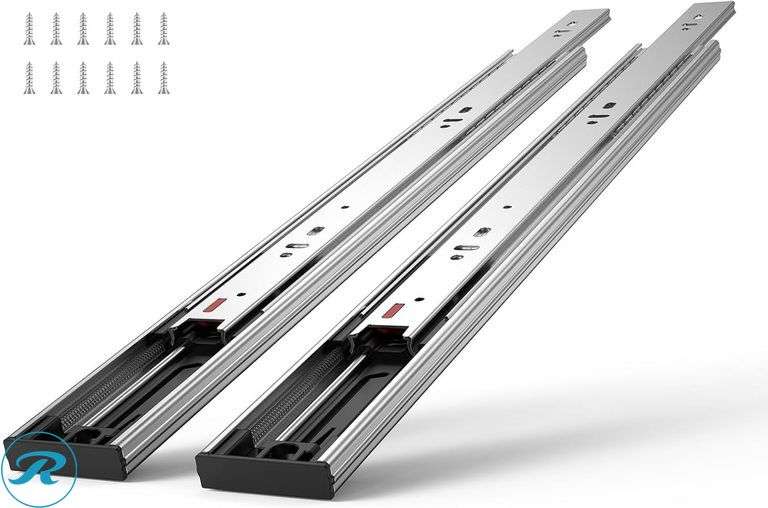VEVOR Soft Close Drawer Slides, 6 Pairs, 22 Inch Extension Ball Bearing, 100LB - New