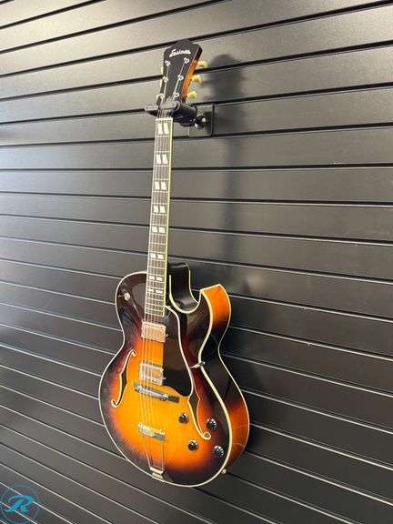 Unused Eastman AR372CE-SB Hollow Body Electric Guitar With Case