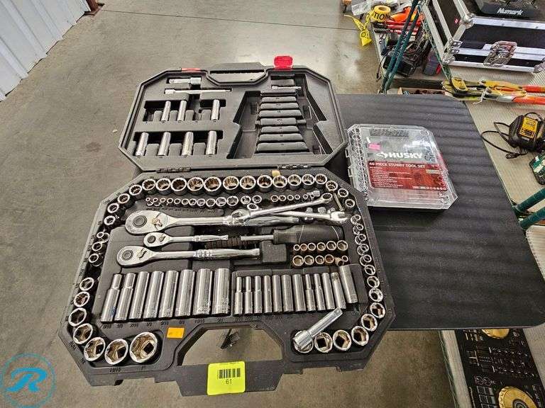 Husky 46-Piece Stubby Tool Set, Socket and Ratchet Set (Incomplete)