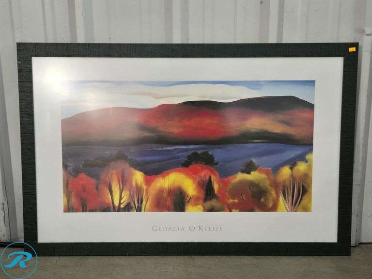Georgia O'Keeffe Landscape Art Print, Framed, 42" x 27"
