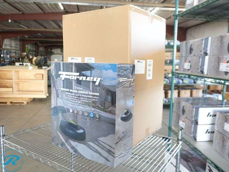 Box of Forney 75171 Dual Nozzle Pressure Washer Surface Cleaners, 16 Inch, 5-ct