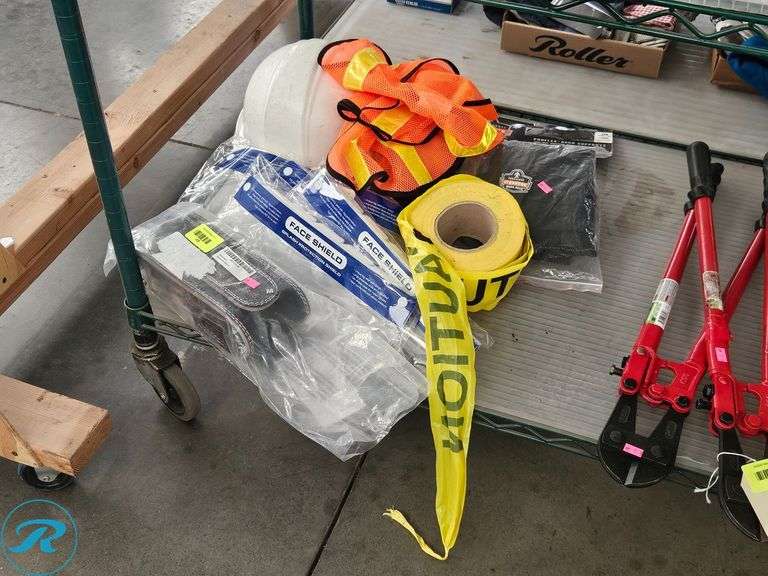 Safety Gear, Ergodyne PROFLEX Back Support, Face Shields, Hard Hat, Goggles