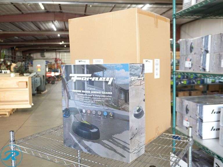 Box of Forney 75171 Dual Nozzle Pressure Washer Surface Cleaners, 16 Inch, 5-ct