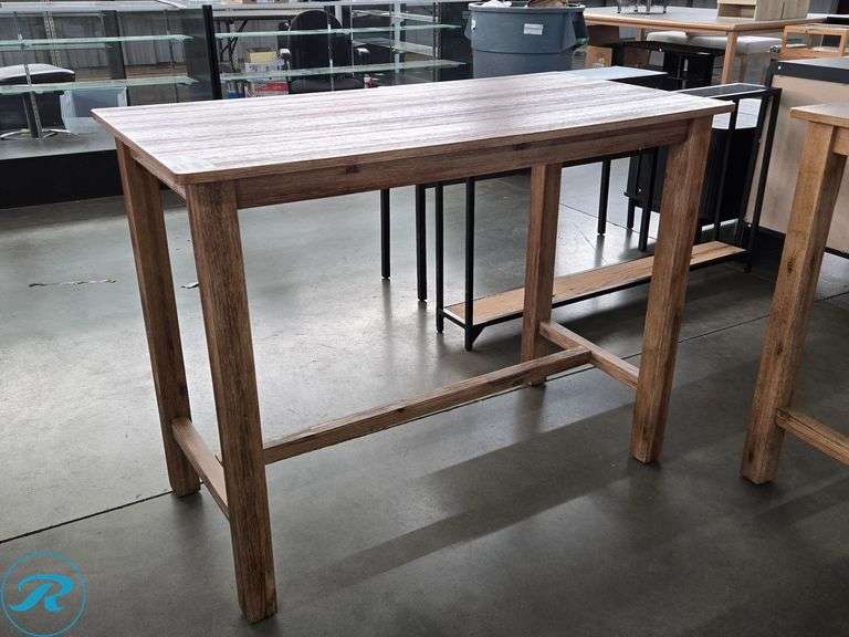 Wood Bar Height Table, 47-1/2" x 24"