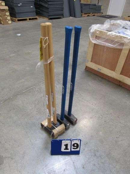 (4) SLEDGE HAMMERS, (LIKE NEW)