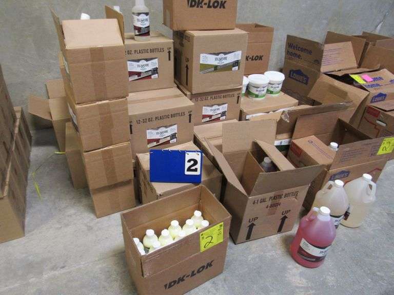 LOT, ASSORTED HAND SCRUB & DEGREASER, APPROX. (25) BOXES, GALLON SIZE, 16 OZ, 64 OZ