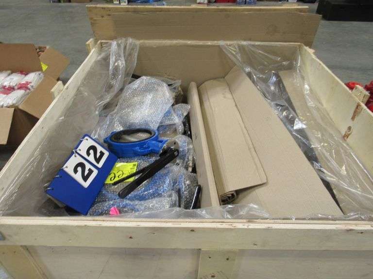 (1) CRATE OF 6" BUTTERFLY VALVES, APPROX. (50)