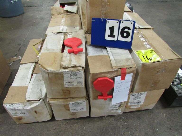 BOX OF TARGET MOLDED DURASEAL OCTAGON CENTER (RED) BLACKHAWK, ITEM# 2100656, APPROX. (60) PER BOX (sold 22x the money)