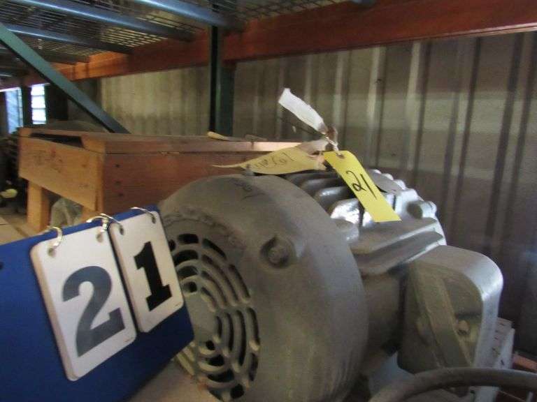 BALDOR MOTOR, 20 HP (LOCATED AT 12900 BAY PARK ROAD, PASADENA, TX IN WAREHOUSE 3)