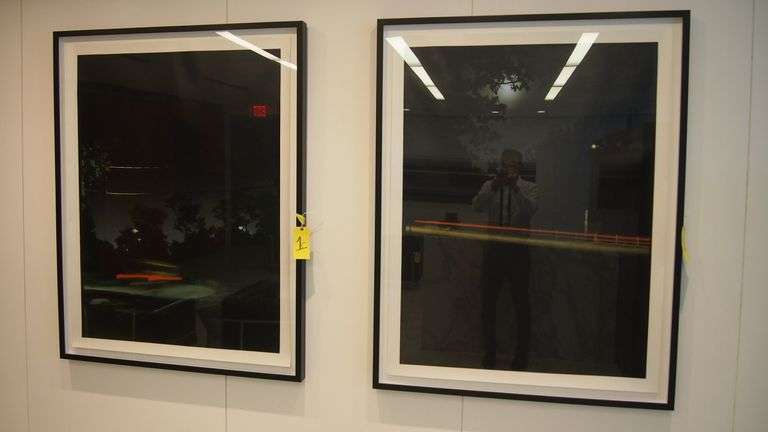 LOT, (2) FRAMED PHOTOS, APPROX. 5' X 4'