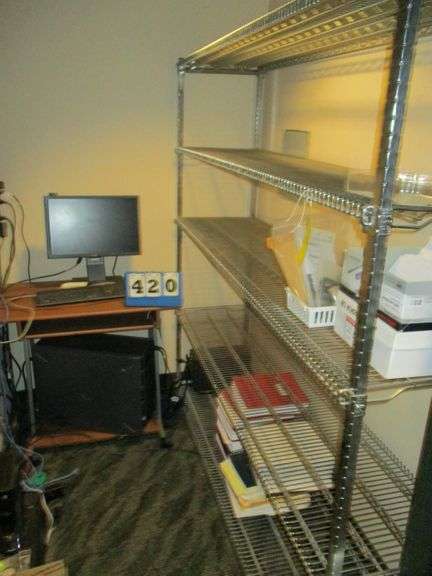 EMPTY METRO RACK AND EMPTY COMPUTER TABLE IN CLOSETS (NO ELECTRONICS ...