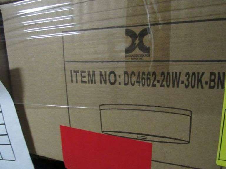 PALLET, (60) CEILING DRUM BN 2XE26 WHITE LINEN SHADE WITH WHITE GLASS DIFFUSER #DC4662-20W-30K-BN