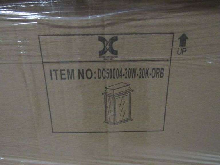 PALLET, (30) 3-LIGHT FLUSH MOUNT CLEAR SEEDY GLASS ORB #DC50004-30W-30K-ORB