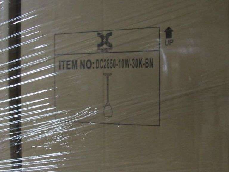 PALLET, (200) 1-LIGHT PENDANT BN 1XE26A19 ACID OPAL GLASS #DC2850-10W-30K-BN