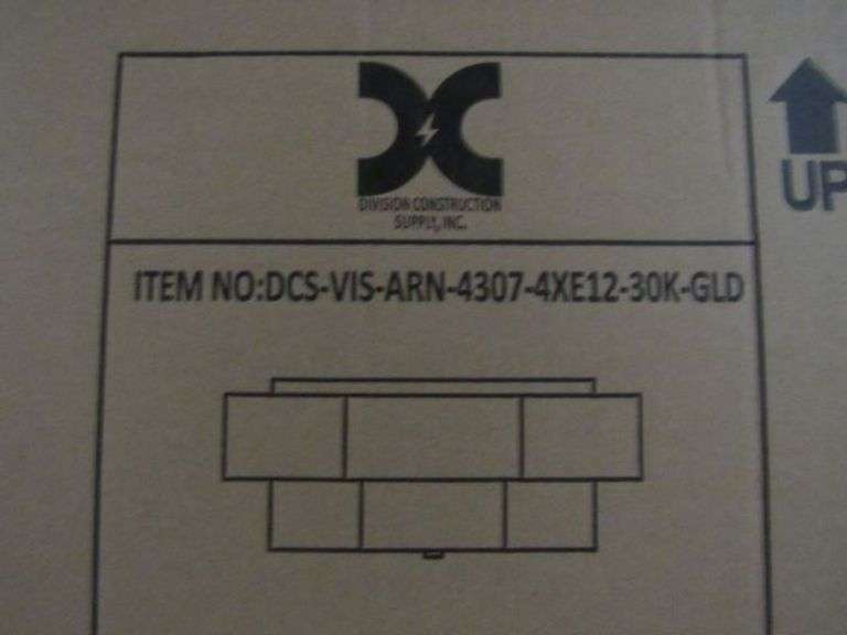 PALLET, (32) CEILING LIGHT GOLD 4XE12 #DCS-VIS-ARN-4307-4XE12-30K-GLD