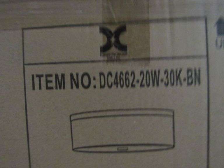 PALLET, (60) CEILING DRUM BN 2XE26 WHITE LINEN SHADE WITH WHITE GLASS DIFFUSER #DC4662-20W-30K-BN