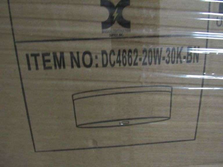 PALLET, (60) CEILING DRUM BN 2XE26 WHITE LINEN SHADE WITH WHITE GLASS DIFFUSER #DC4662-20W-30K-BN