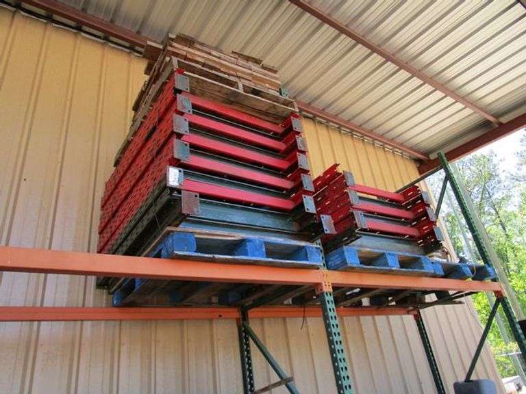 ASSORTED PALLET RACKS OUTSIDE IN YARD, (14) ARE ASSEMBLED, AND ...