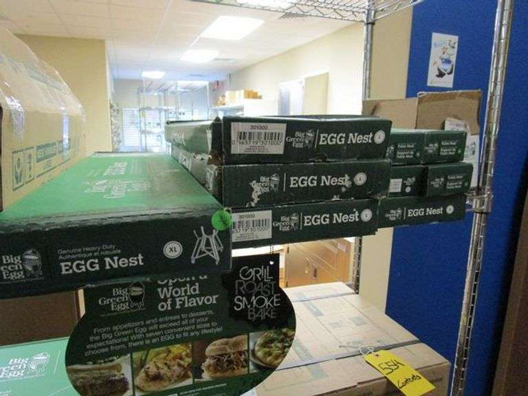 CONTENTS OF WIRE RACK, BIG GREEN EGG, INCLUDES TABLE NEST, NEST ...