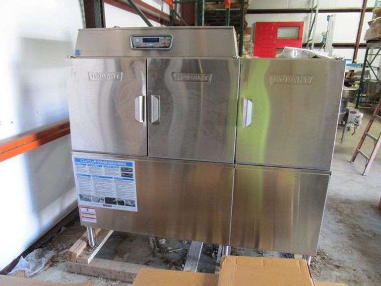 HOBART DISHWASHING MACHINE ON SKID, MANUAL SHOWS CLE SERIES Rosen Systems