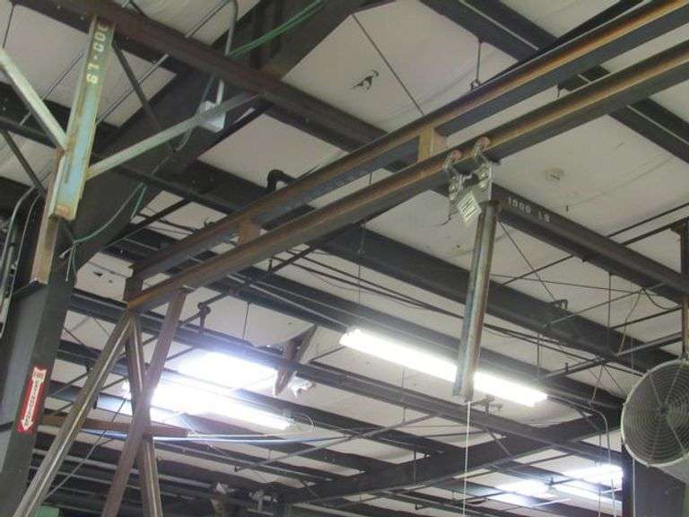 SHOP MADE RAIL - APPROX. 57' X 14', 4" METAL *MAY NEED TO BE CUT TO REMOVE FROM BUILDING*