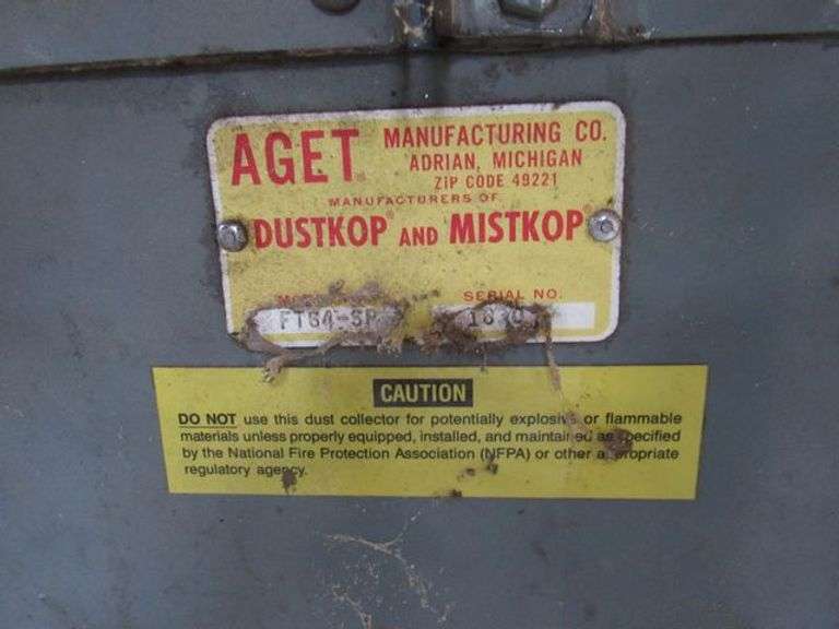 DUST COLLECTION SYSTEM, DUST KOP AND MISTKOP MDL FT54-5P, DUCT WORK WITH CHIP VACUUM MDL 70SN70-DZ-SP