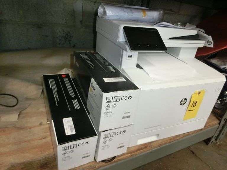HP COLOR LASER JET PRO, MFP M479FDW PRINTER WITH (3) TONER CATRIGES, 110-V