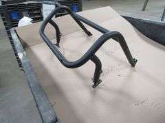 BLACK RAILING - APPROX. (24) PIECES, 2-22-019-0013 AND INCLUDES COLLAPSIBLE PLASTIC CRATE