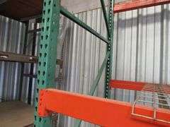 (3) ASSORTED PALLET RACKING SECTIONS - (1) METAL SHELF APPROX. 24', (1) 12' X 10' X 48", (1) 8' X 8' X 48" AND (1) 12' X 12' X 48" *Located Outside*