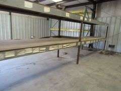 (3) ASSORTED PALLET RACKING SECTIONS - (1) METAL SHELF APPROX. 24', (1) 12' X 10' X 48", (1) 8' X 8' X 48" AND (1) 12' X 12' X 48" *Located Outside*