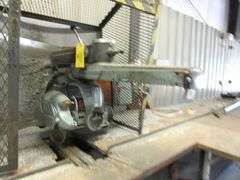 RADIAL ARM SAW, DELTA, 12" 3-HP INCLUDES 14' & 12' TABLES *HARDWIRED - BUYER RESPONSIBLE FOR DISCONNECTION AND REMOVAL*