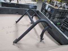 BLACK RAILING - APPROX. (24) PIECES, 2-22-019-0013 AND INCLUDES COLLAPSIBLE PLASTIC CRATE