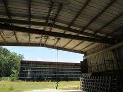 GAFFEY BRIDGE CRANE, 1-TON X 40' WITH ELECTRIC HOIST *Located Outside*
