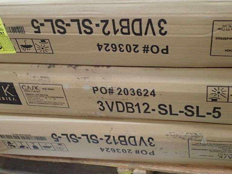 MIXED PRODUCTS AS SHOWN IN (13) BOXES, (1) PIECE PER BOX, ITEM #3VDB12SLSL, V206SHSL, SOLD AS LOT
